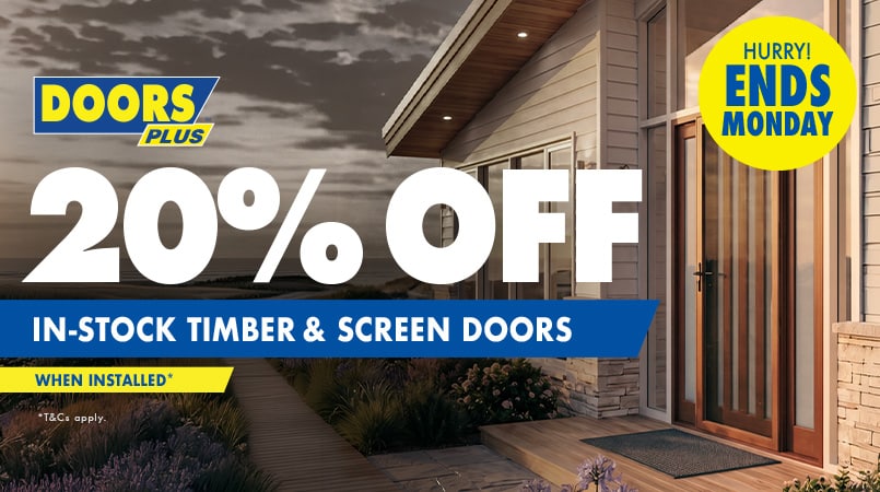 Doors Plus - 20% Off Banner - Mob