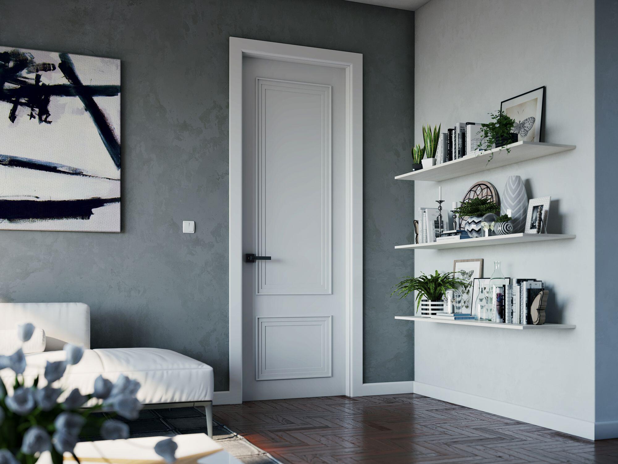 Doors-Plus-Internal-Painted-White-New Yorker-Bedroom-Tall Door-with-modern look