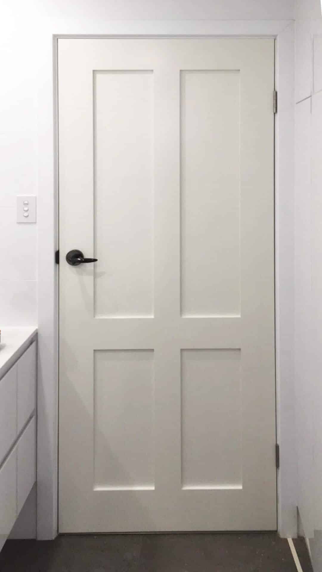 White door black handle deals