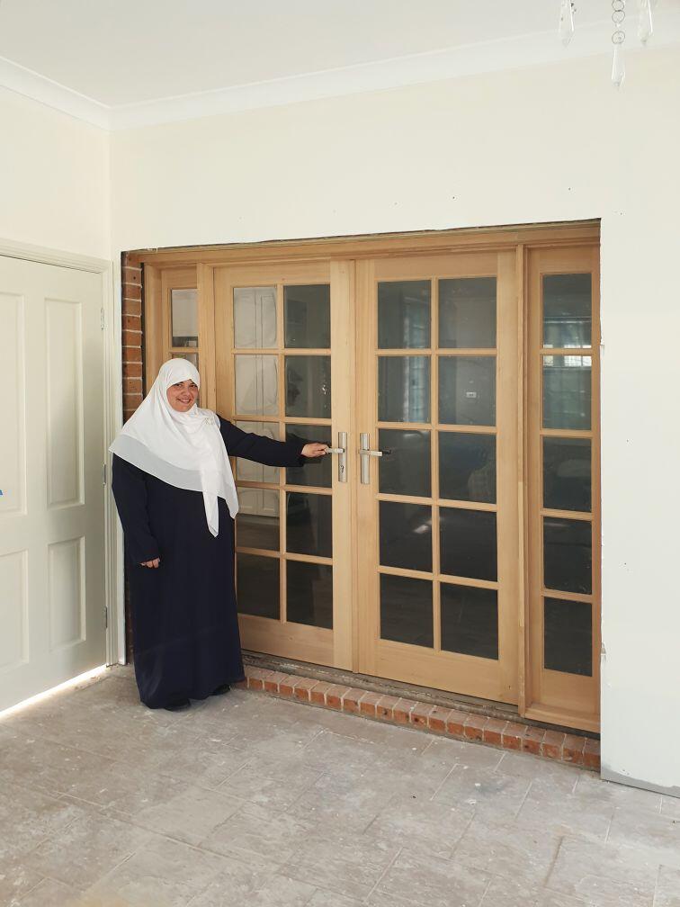Doors-Plus-solid timber-translucent-safeglass-double-internal-raw-french-hinged-door-with side panels