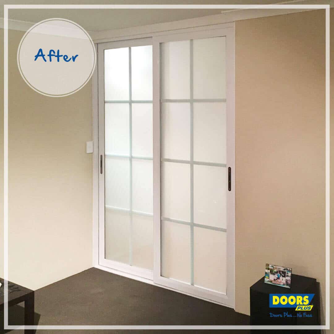 Frosted glass on sale sliding door