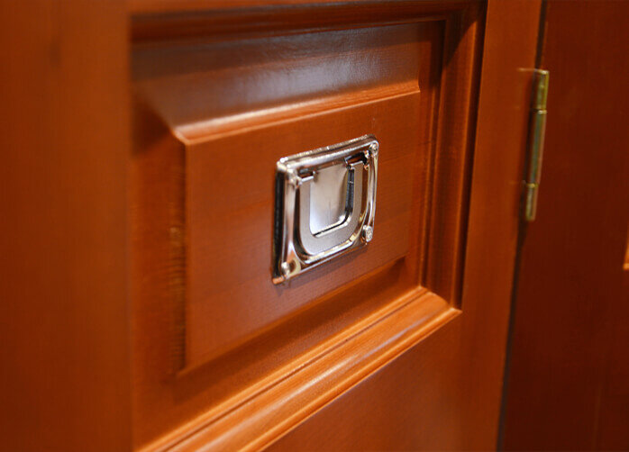 Doors Plus-Eden-Side Panel-as multi bifold-Solid timber-with accessoriesD pull-in Polished brass finish