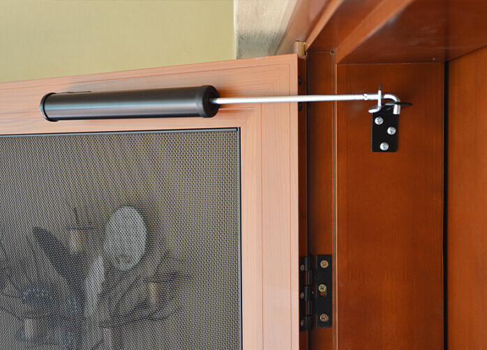 Ultra Safe Security hinged door-with black door closer
