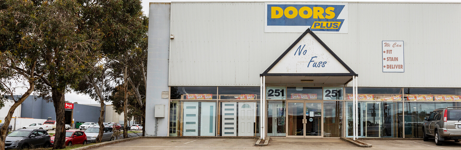 Doors Plus Geelong Store in Victoria, Melbourne with Entrance view
