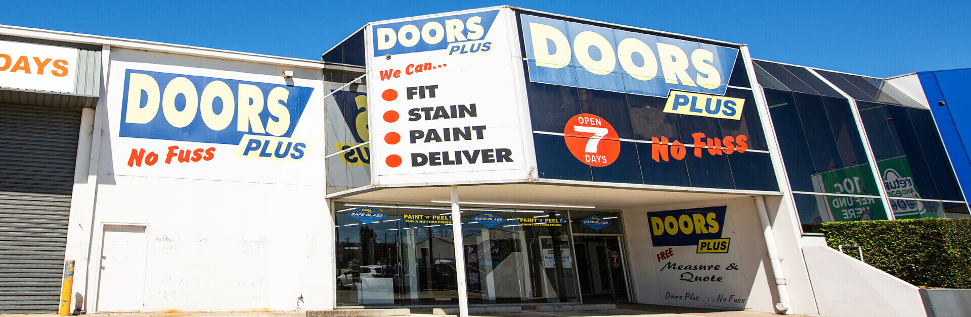 Doors Plus Granville Showroom in Sydney, NSW entrance view