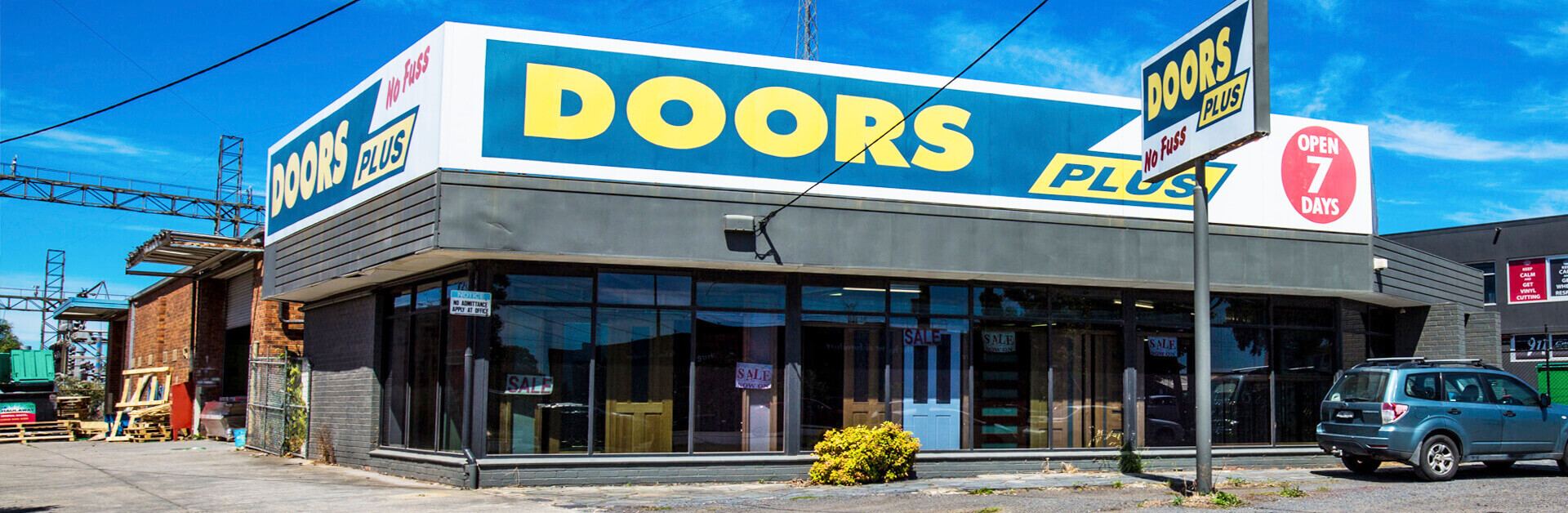 Doors Plus Springvale Showroom in Victoria, Melbourne with car parking