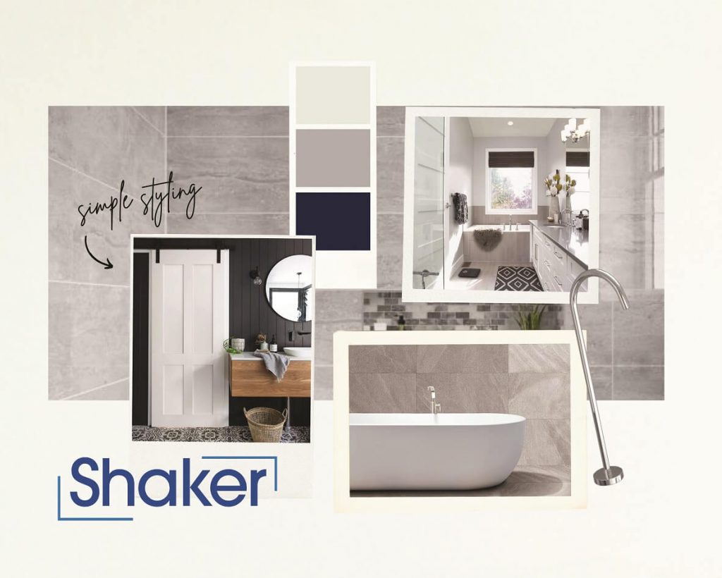 shaker door bathroom moodboard
