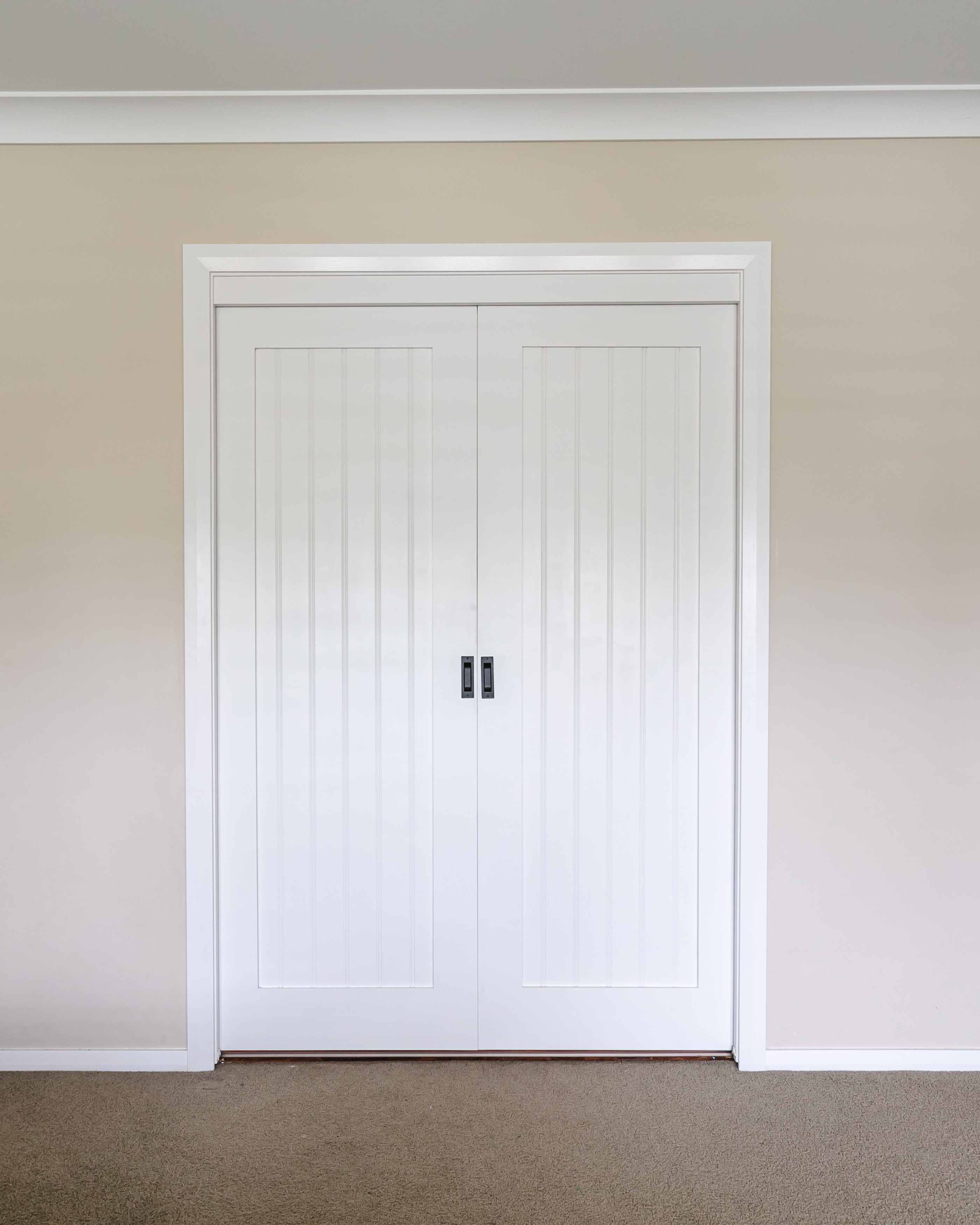 Internal sliding double door in white colour