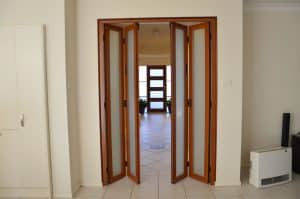 Bifold Internal Custom Door in Dark Maple Finish