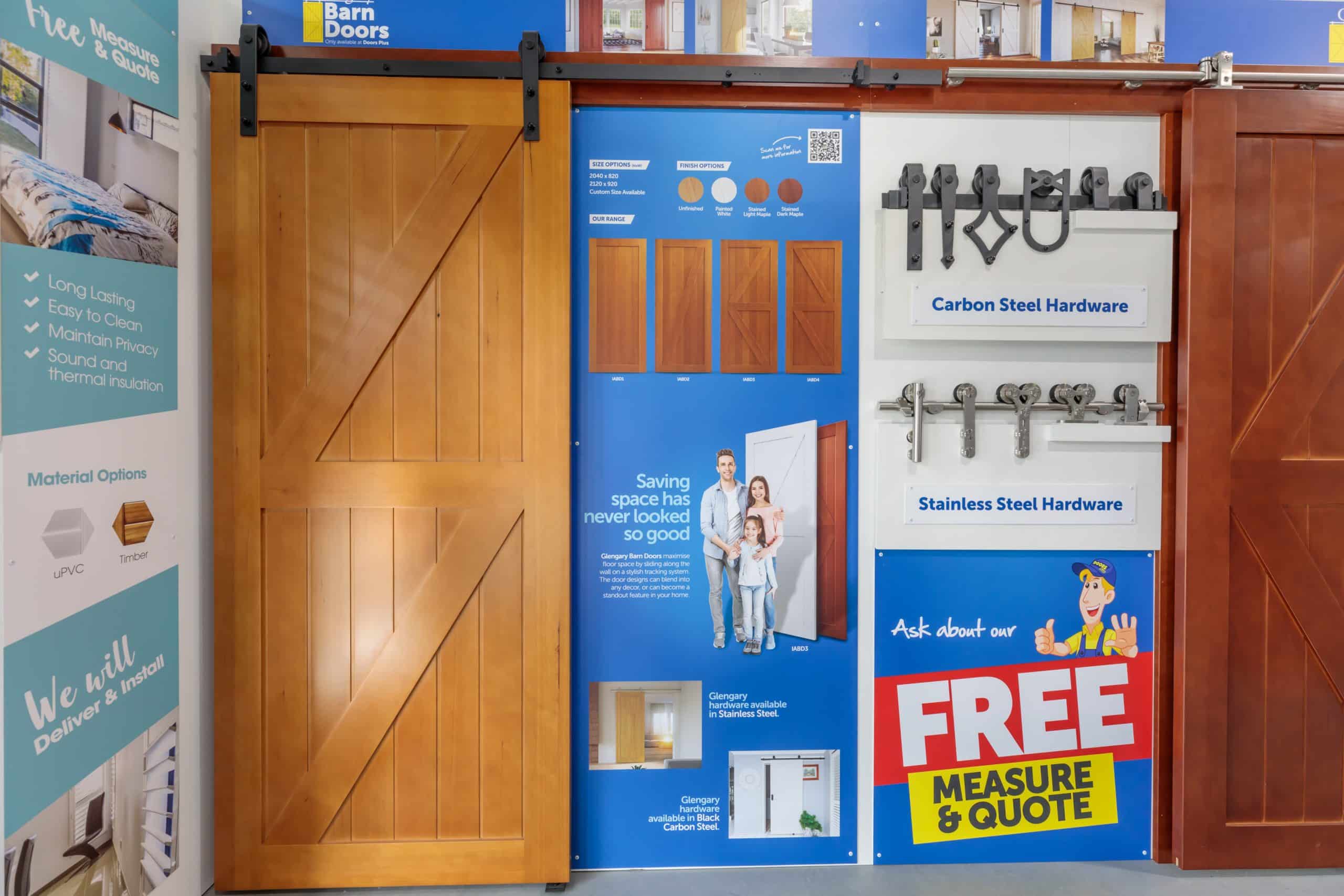 Doors Plus - Bifold Door Options Display in Marsden Park Store