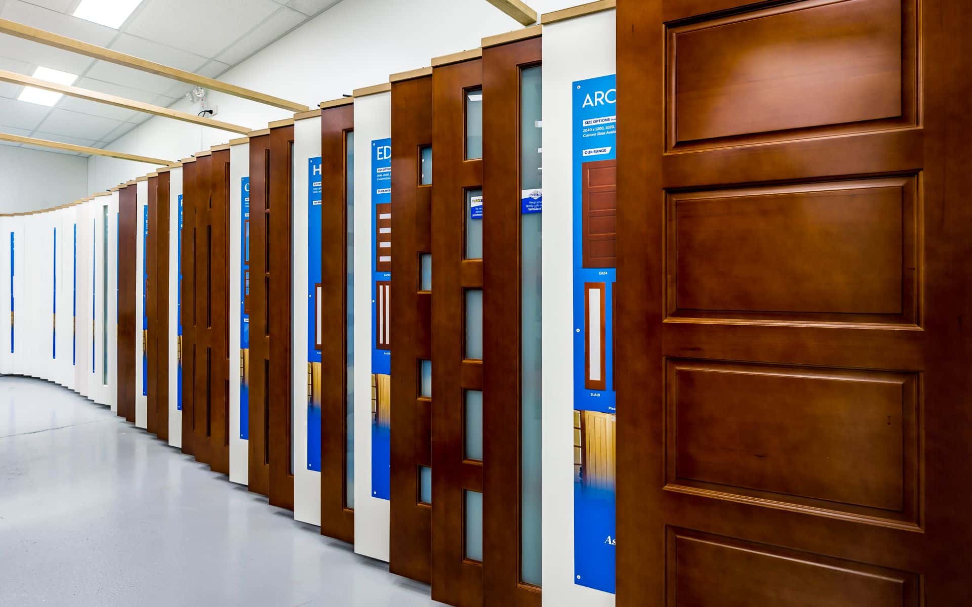 Doors Plus - Wide range of doors displayed in the store