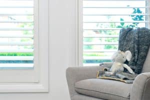 Doors Plus - White Plantation Shutters in Nursery