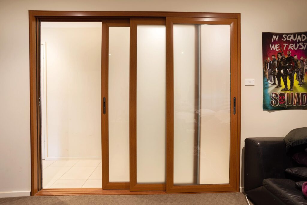 Doors Plus - Aluminium Sliding Doors - Woodgrain Finish