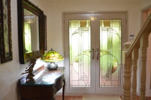 Doors Plus - Single Panel Door featuring Patterned Glass