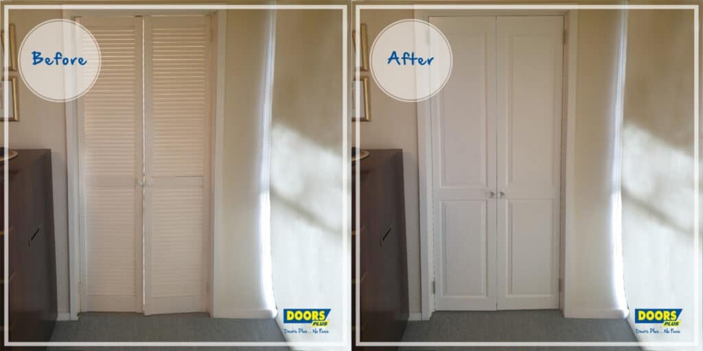 Doors Plus - Bifold Laundry Door - Before After